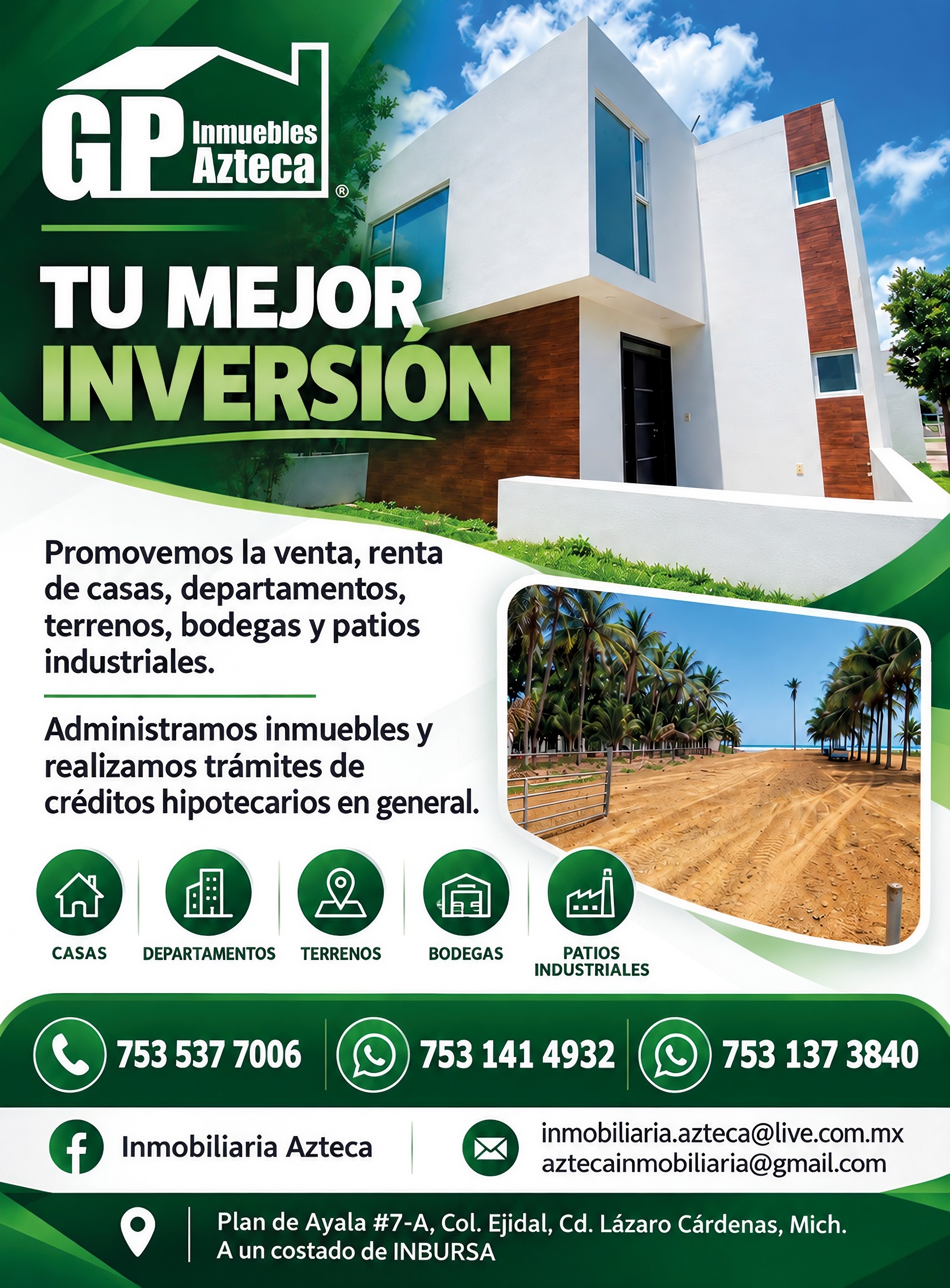 Imagen promocional de Inmuebles Azteca